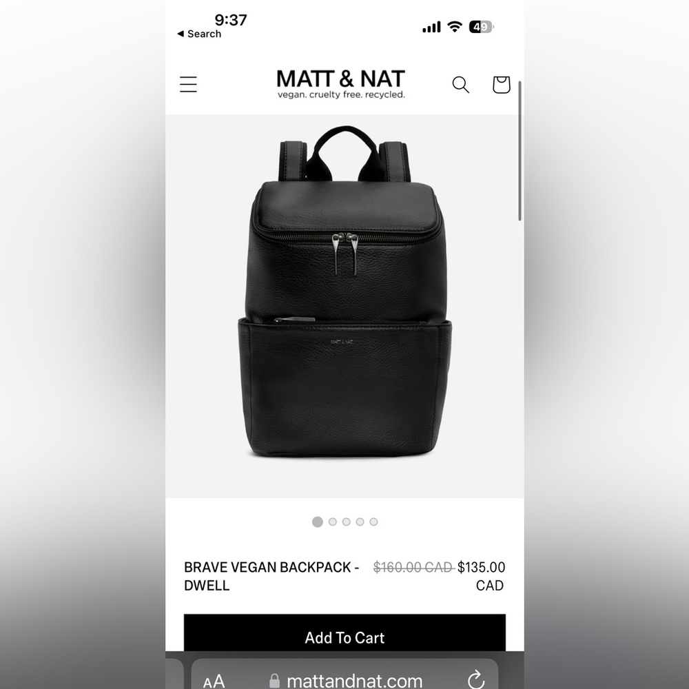 Matt & Nat Leather Backpack